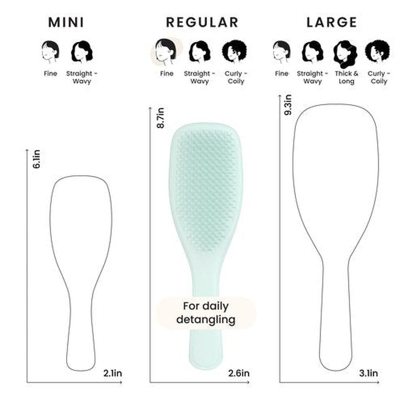 Tangle Teezer Fine Ultimate Detangler Brush, Dry & Wet Hair Brush to Detangle & Reduce Breakage for Fine Hair Types, Ice Blue