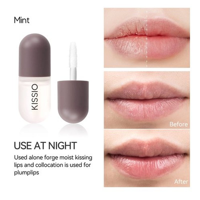 KISSIO Lip Plumper Set - Natural Lip Care Gloss for Beautiful, Moisturized Lips | 2-Piece Set