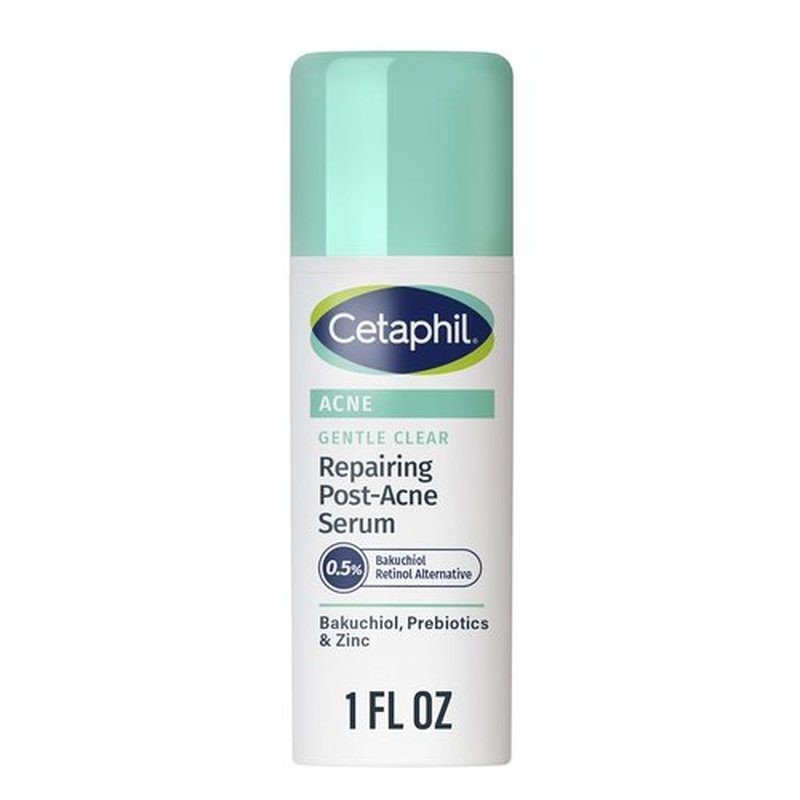 CETAPHIL Gentle Clear Post-Acne Serum - Oil-Free Retinol Alternative for Sensitive Skin | 1 Fl Oz, Bakuchiol