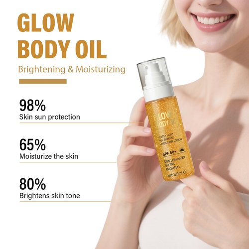 Fancy Pets Shimmer Body Oil, Body Glow Oil for Glow Moisturizer, Lightweight, Water Resistant, 4floz