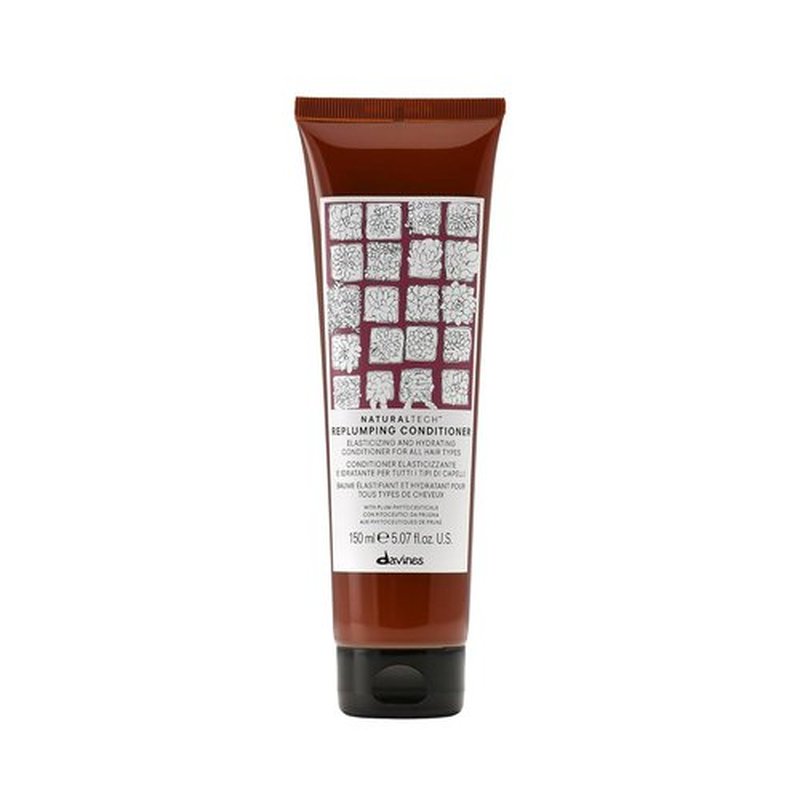 Davines Naturaltech Replumping Conditioner - Elasticizing & Moisturizing for Fine Hair | 5.07 Fl Oz