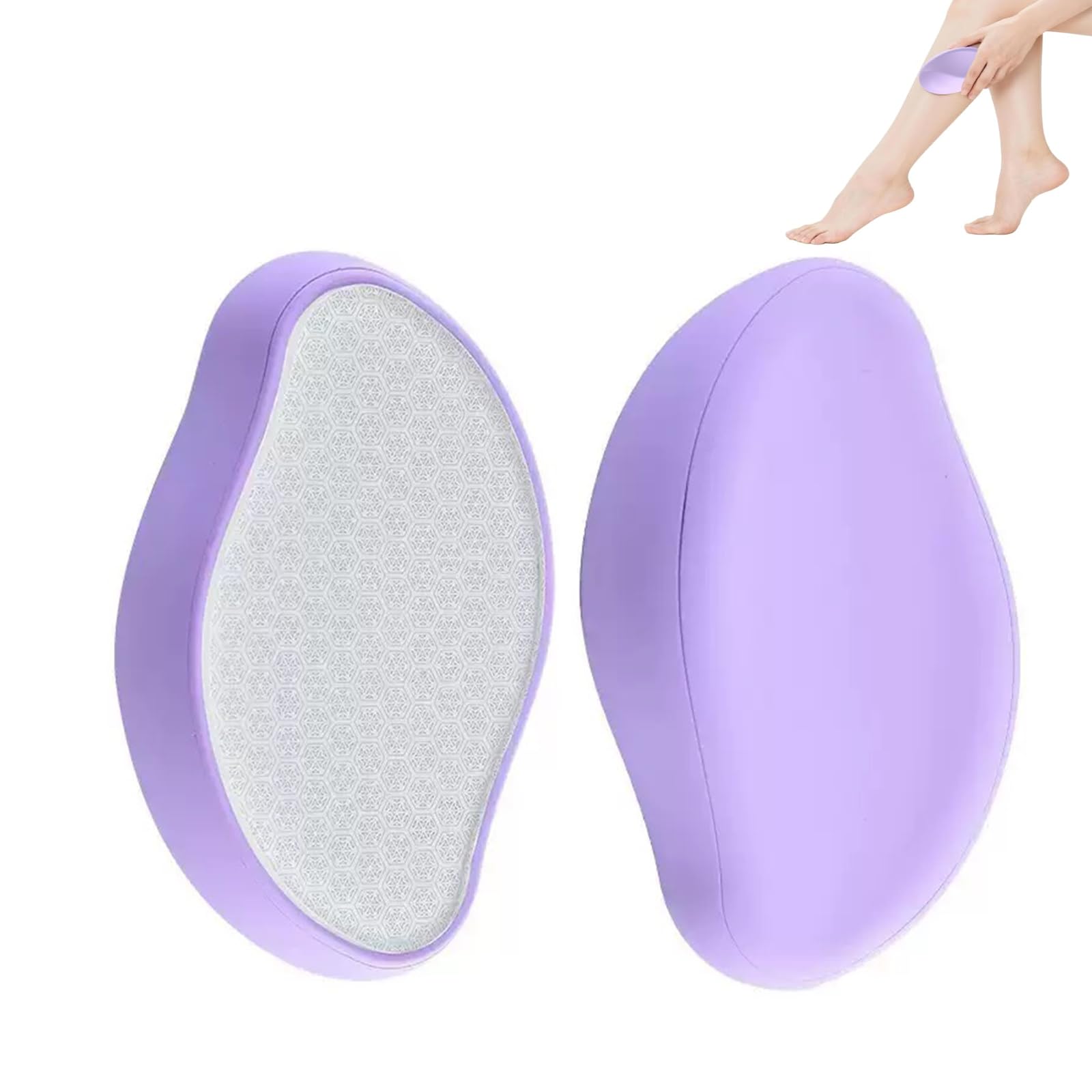 Premium Crystal Hair Eraser,Painless Exfoliation Hair Removal Epilator,Nano Glass Hair Remover for Women,Natural Gentle and Efficient Shaver Trimmer on Leg Arm (1, Crescent-Pruple)