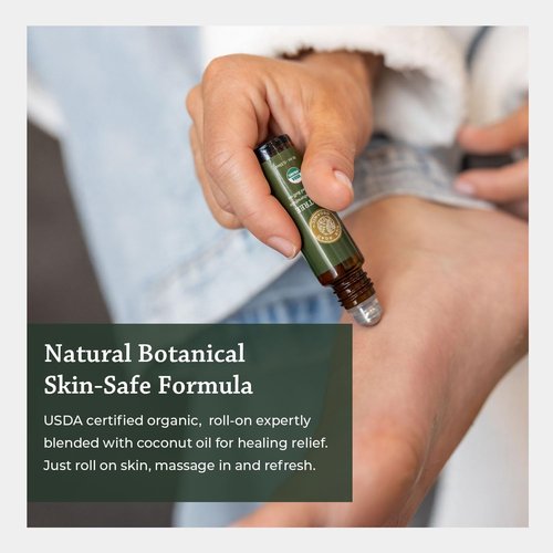 Silk Road Tea Tree Essential Oil Roll-On | 100% Pure USDA Certified for Healthy Skin & Nail Care - 10 ml