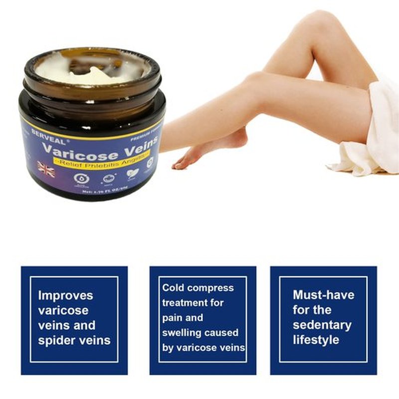 BERVEAL 3 Pack Varicose Veins & Spider Veins Repair Cream, Improve Blood Circulation, Leg Treatment Cream (1.76 OZ) (3)