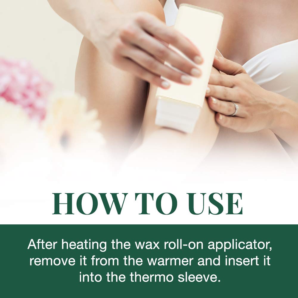 Clean + Easy Thermo Sleeve Roll On Wax Holder for Refill Cartridges, Wax Applicator Insulator, For Professional and Personal Use, 1 pc