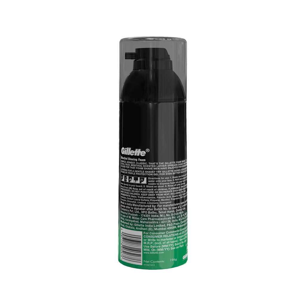 Gillette Classic Menthol Pre Shave Foam - 196g