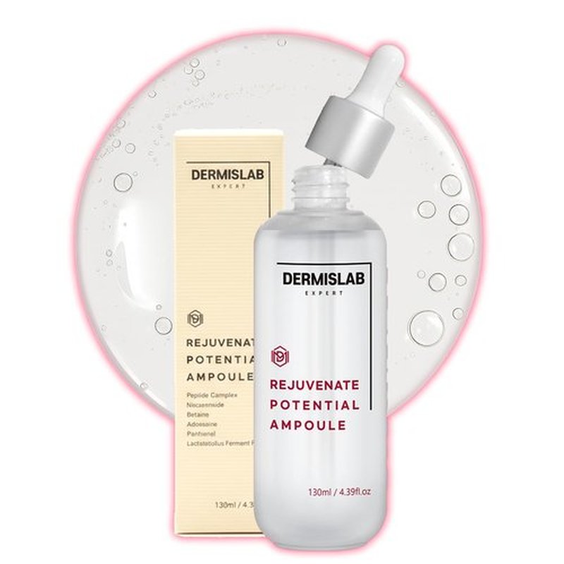 DERMISLAB Rejuvenate Potential Ampoule – Korean Skincare Collagen + Hyaluronic Acid Firming & Hydrating Serum for Smooth, Youthful-Looking Skin | Lightweight Daily Facial Ampoule 130 ml / 4.40 oz