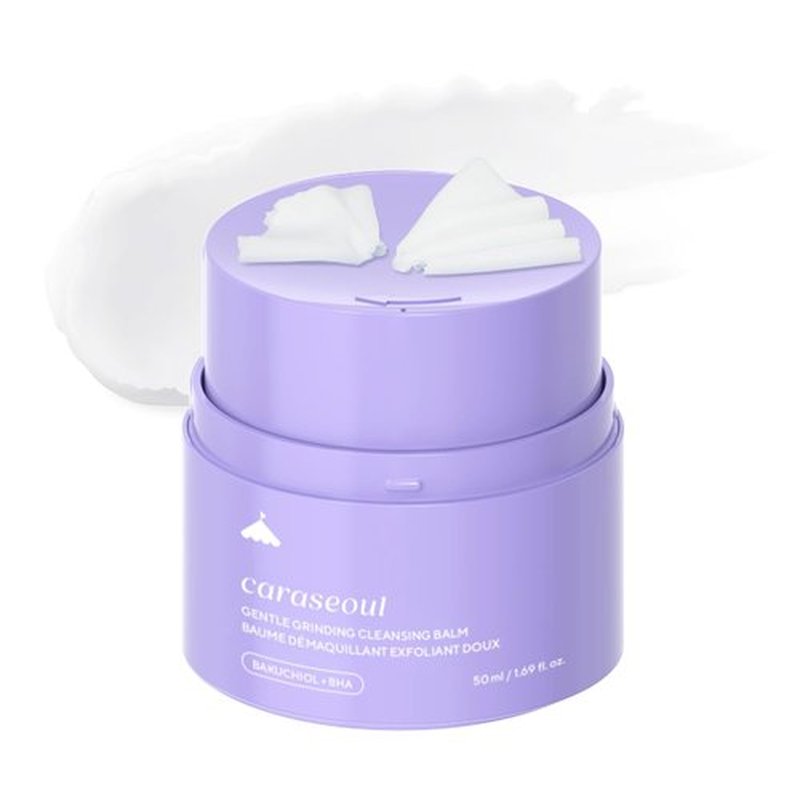 Caraseoul Gentle Grinding Cleansing Balm - Vegan Makeup Remover with BHA & Bakuchiol | Travel Size 50ml