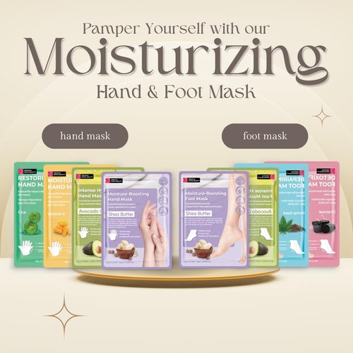 Innerest Original Derma Beauty Hand Mask 6 Pairs Moisture-Shea Butter + Avocado Hand Moisturizing Hand Care (Assort #2) Nail Care Essential, Soothing Gloves, Repair Gloves, Intense Hydration