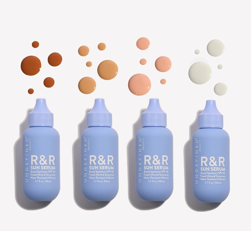 Undefined R&R Sun Serum SPF 50 PA++++ | Mineral Sunscreen with Niacinamide & Blue Light Defense - Light Tint