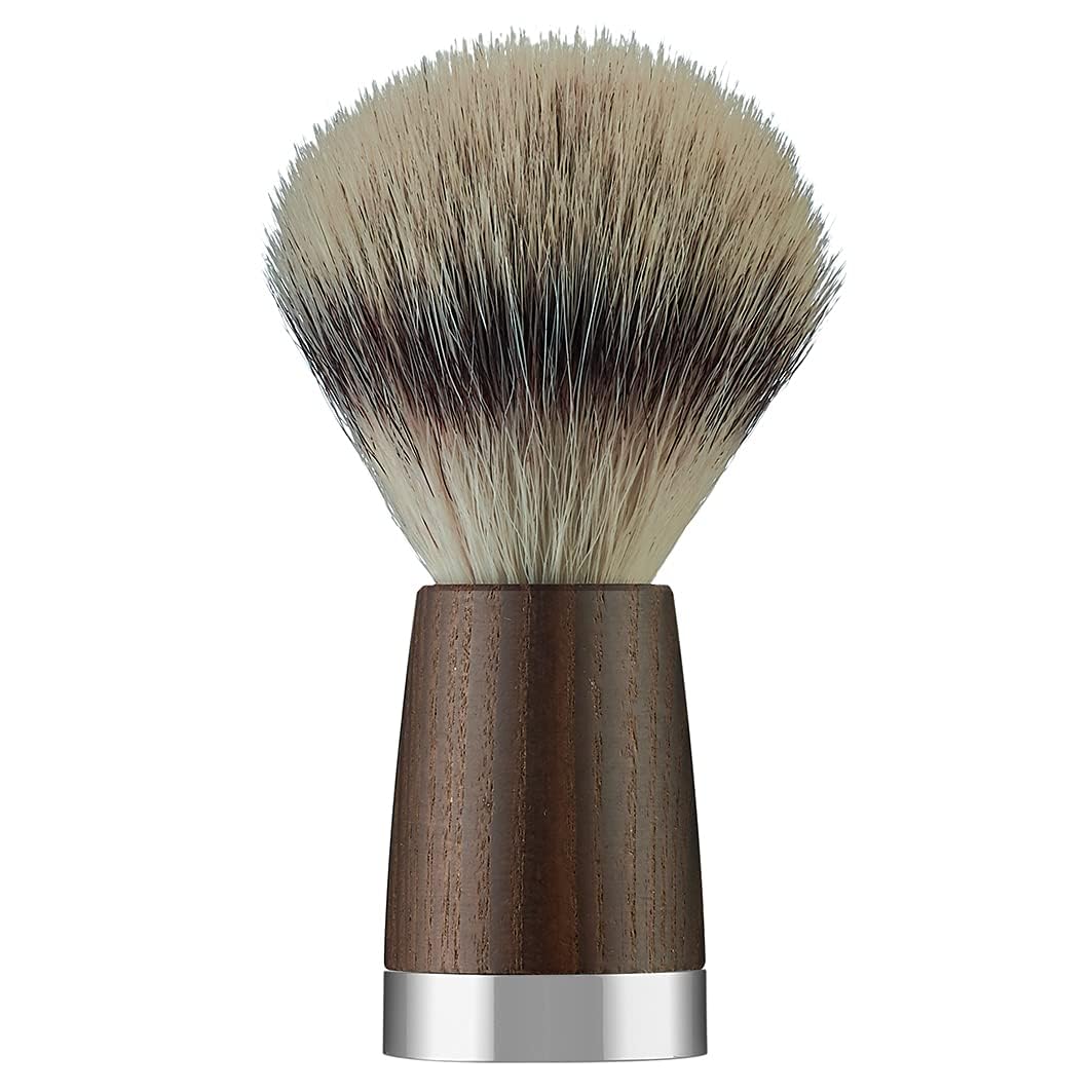 Claus Porto - Musgo Real Shaving Brush | Wood + Metal Handle | Handmade, Soft, Synthetic Bristles