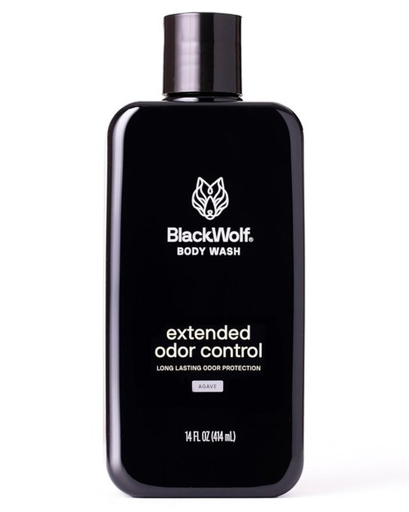 Black Wolf Deodorizing Body Wash for Men - Long-Lasting Hydrating Shower Gel with Agave Scent - Removes Odor & Grime