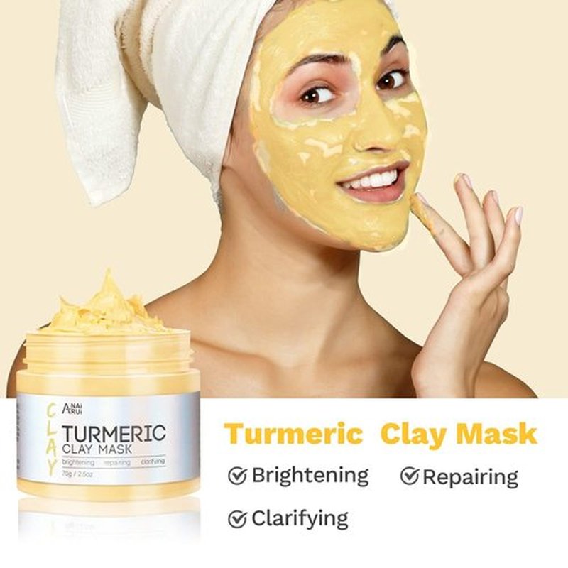 ANAI RUI Face Mask Set - Turmeric, Green Tea & Dead Sea Mud Masks for Oily Skin | Spa Gift Set for Women & Teens - 2.5 oz Each