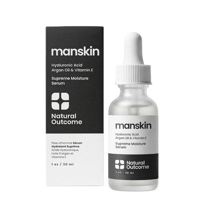 Natural Outcome Men's Supreme Moisture Serum - Anti-Aging Facial Serum with Hyaluronic Acid & Argan Oil