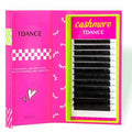 TDANCE Cashmere Lash Extension Super Matte Black Volume Lash Extension C CC D DD B J L M Curl 0.03-0.2mm Thickness Classic Lash Extensions Eyelash Extension Professional Salon Use(0.05-CC,10-17mm)