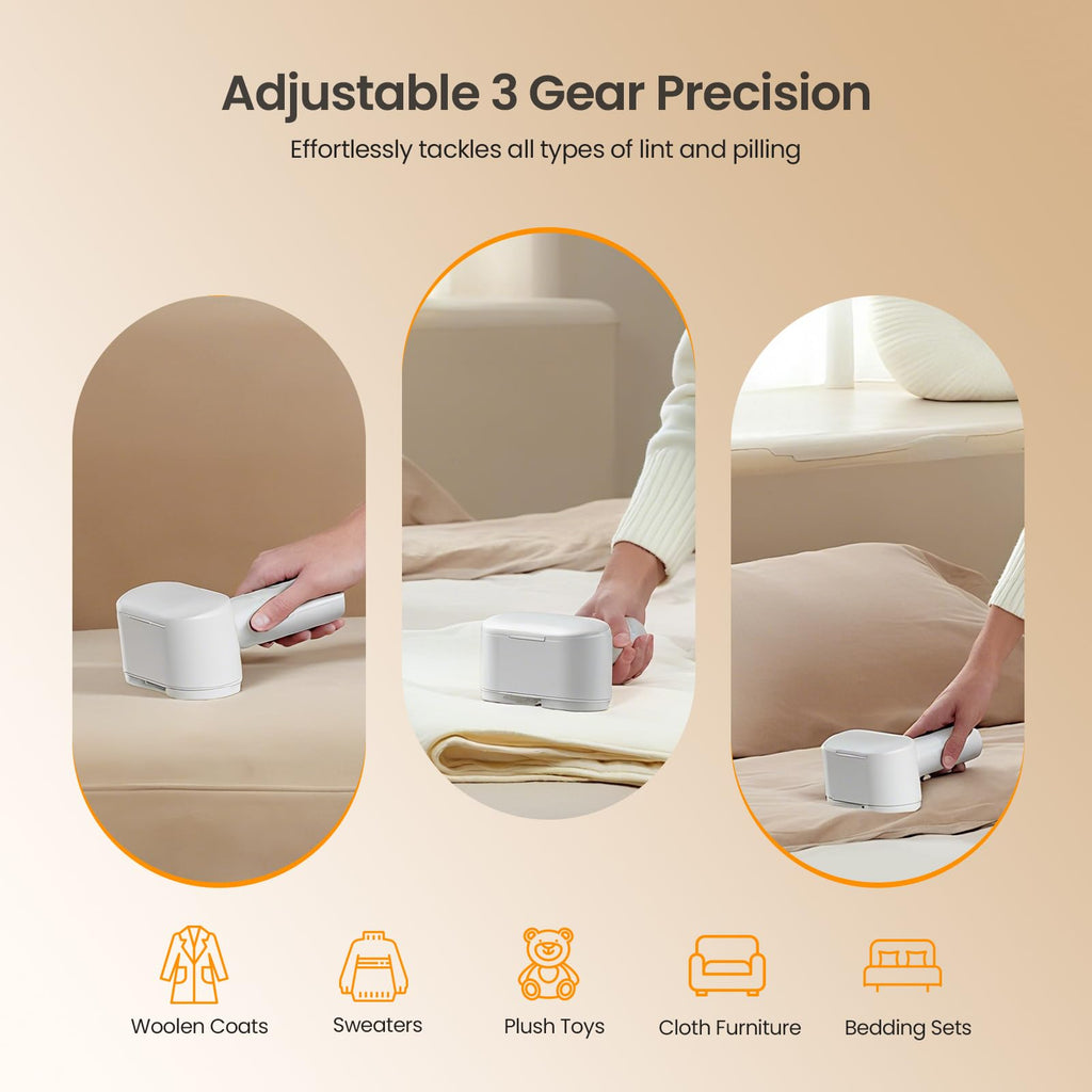 Mosthink Fabric Shaver, 2-in-1 Electric Lint Remover & Build-in Lint Brush