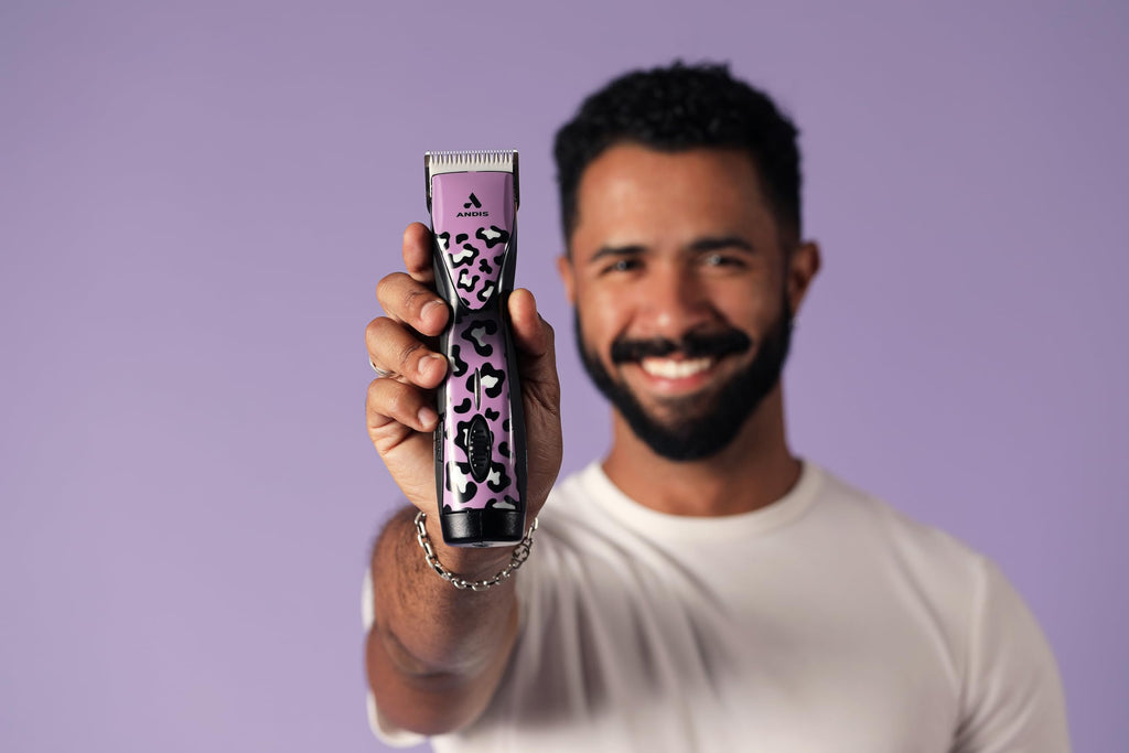 Andis 561458 Pulse Zr II Gabriel Feitosa Edition 5-Speed Detachable Blade Clipper, Cordless Animal/Dog Grooming, Removable Lithium Ion Battery, LED Charge Light, Wild Colorway