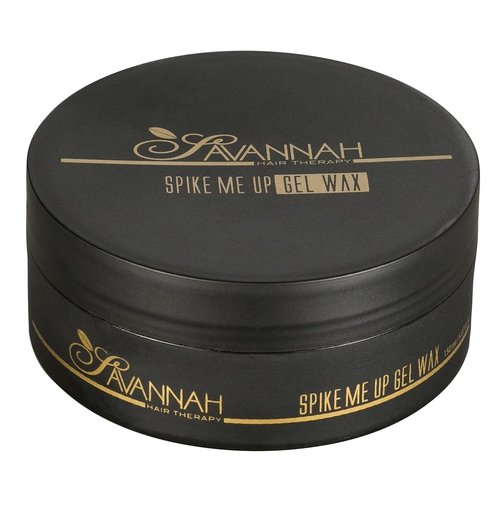 Savannah Hair Therapy Spike Me Up Gel Wax - 5.07oz Unisex Styling for Curly, Wavy & Straight Hair | Water-Based, Non-Flaky, Medium/Strong Hold