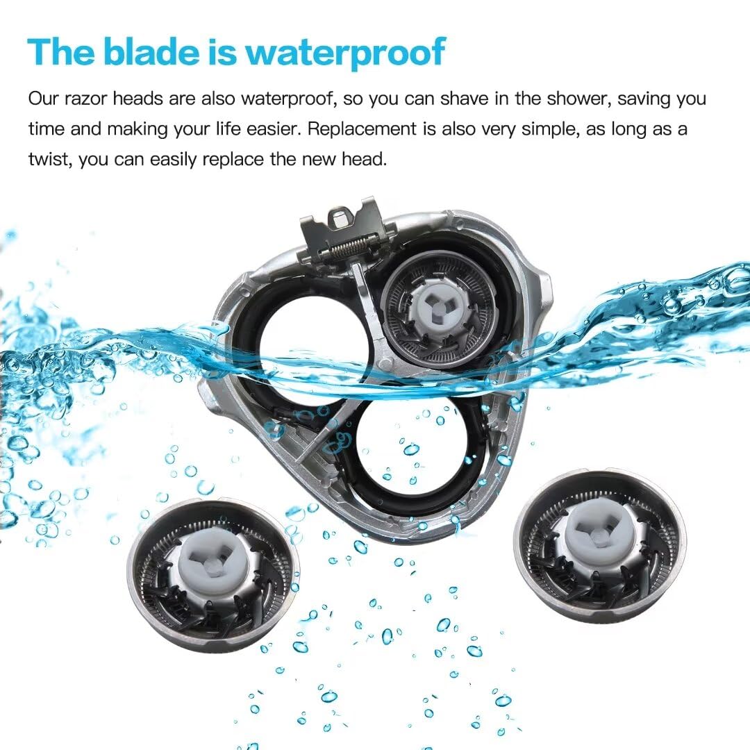 Replacement Shaver Head for All Sweet-LF Waterproof Electric Razors SW-S7105 SWSBK7105 Wet and Dry Shavers with Clean Brush by Life Girl Star