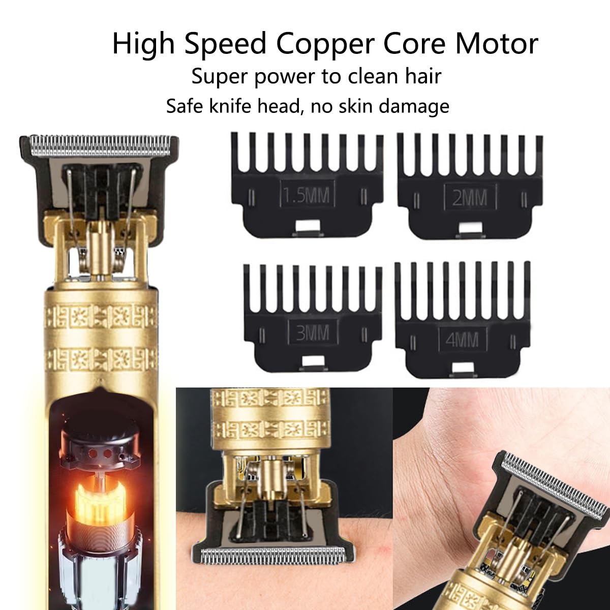 YIPINER Hair Clippers for Men, Cordless Hair Clippers, Hair Clipper with 10 Pieces Earpick
