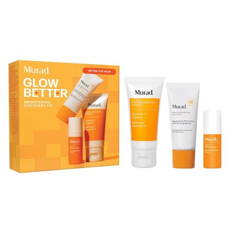 Murad Brighten Trial Kit - Vitamin C Skincare Set for Radiant, Even-Toned Skin | Travel-Friendly