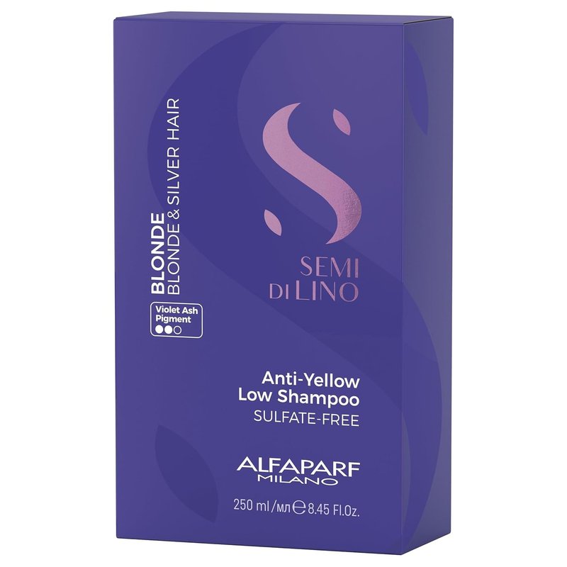 ALFAPARF MILANO Purple Shampoo - Neutralizes Brassy Tones for Blonde & Silver Hair - Hydrating & Strengthening, Sulfate Free
