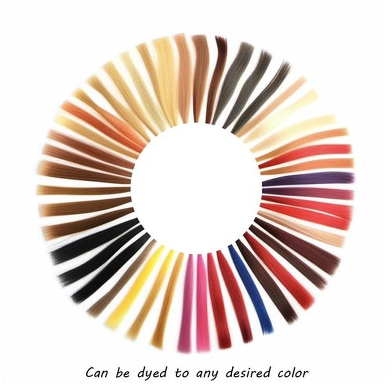 30 Pcs 8" Hair Swatches for Testing Color 100% Real Human Hair Level Swatches for Salon Training (Blonde，613#)