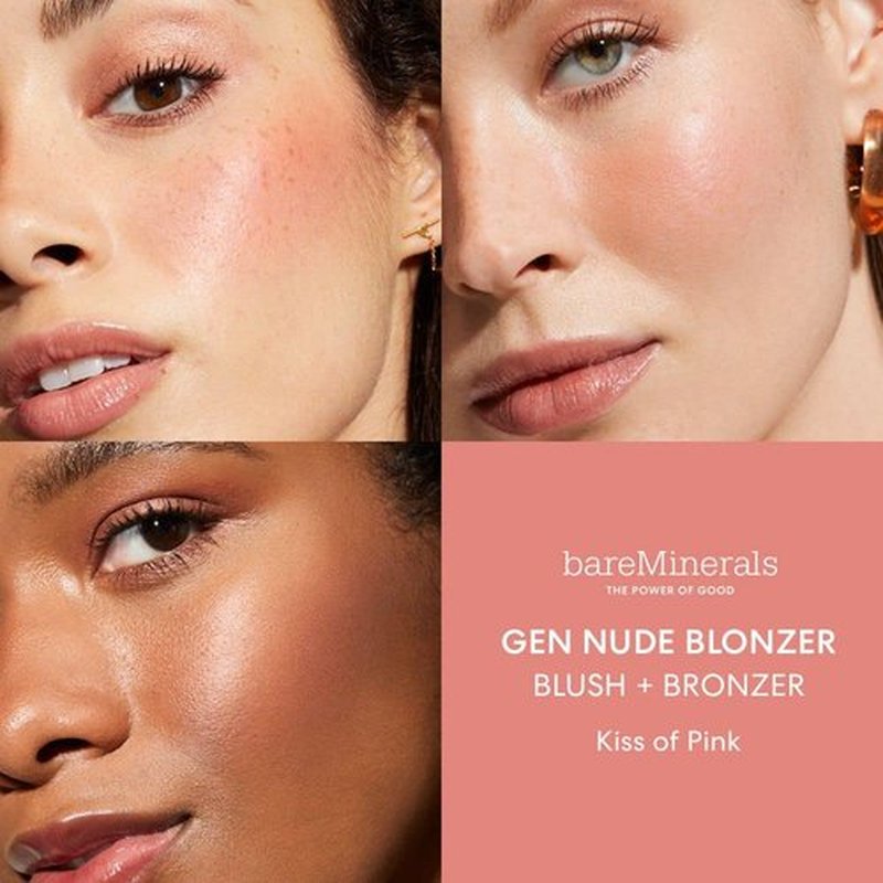 bareMinerals Gen Nude Blonzer - Talc-Free Blush & Bronzer Hybrid Compact | Buildable Luminous Finish, Rosy-Bronze