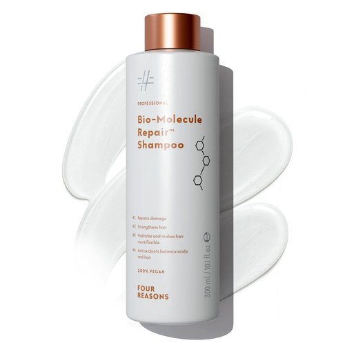 FOUR REASONS Bio-Molecule Bond Repair Shampoo for Color Treated Hair – Moisturizing, Strengthening & Anti Frizz Shampoo for Damaged Hair – Sulfate Free, Vegan & Cruelty Free, 10.1 Fl Oz