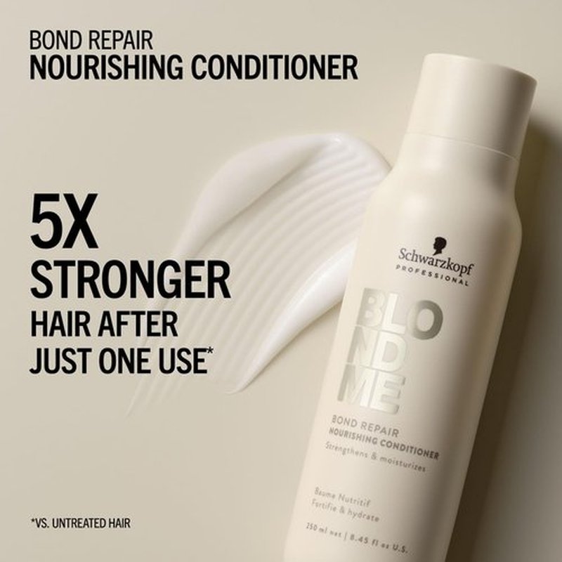 BlondMe Bond Repair Nourishing Conditioner for Blonde Hair | Adds Moisture and Softness | Lightweight, Nourishing & Detangles |For Blonde, Lightened, & Grey Hair