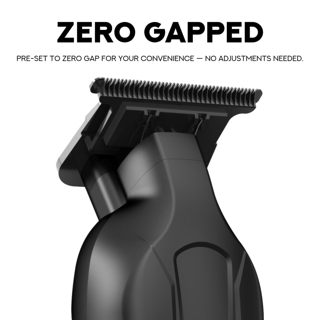Supreme Trimmer Vader Trimmer & Crunch Foil Shaver Barber Haircutting Kit | Professional DLC T-Blade Beard Trimmer & Waterproof IPX6 Shaver Set | Black Lite