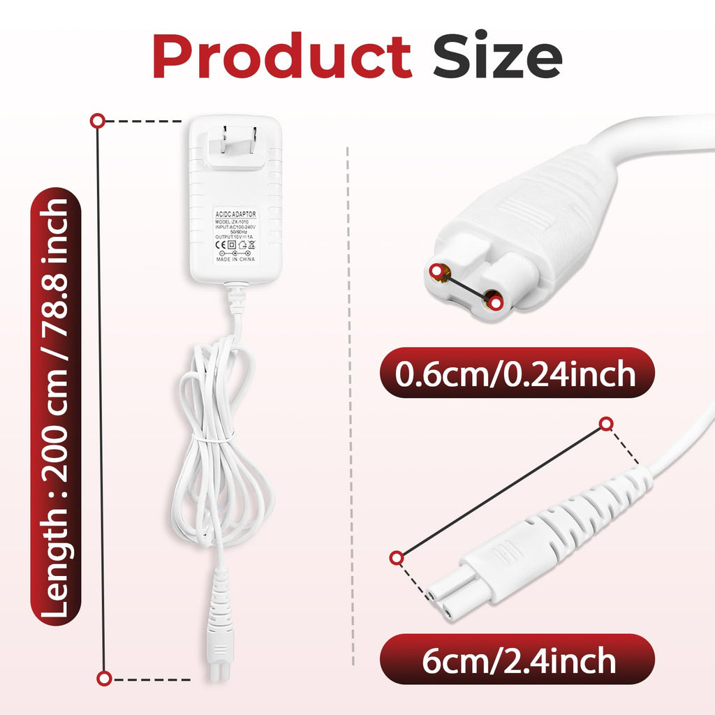 HV-270 10V Power Adapter Charging Cable Compatible with Hitachi Magic Wand