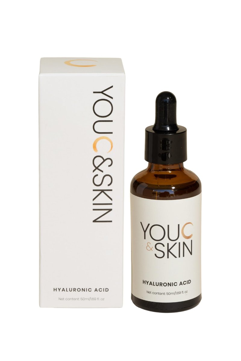 You C & Skin Hyaluronic Acid Serum 1.7 fl oz – Hydrating Face & Neck Serum for Men & Women – Moisturizes and Strengthens Skin Barrier – Lightweight, Non-Greasy Facial Serum with geniune Snail Mucin