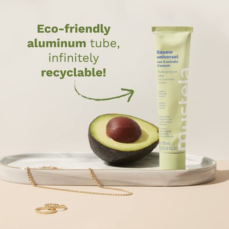 Mustela Multi-purpose Balm with 3 Avocado Extracts - Natural Cream Moisturizer for Face, Lip, Hand, Body & Dry Areas - For Baby, Kid & Adult - EWG Verified, Fragrance-Free & Vegan - 2.53 fl. oz.