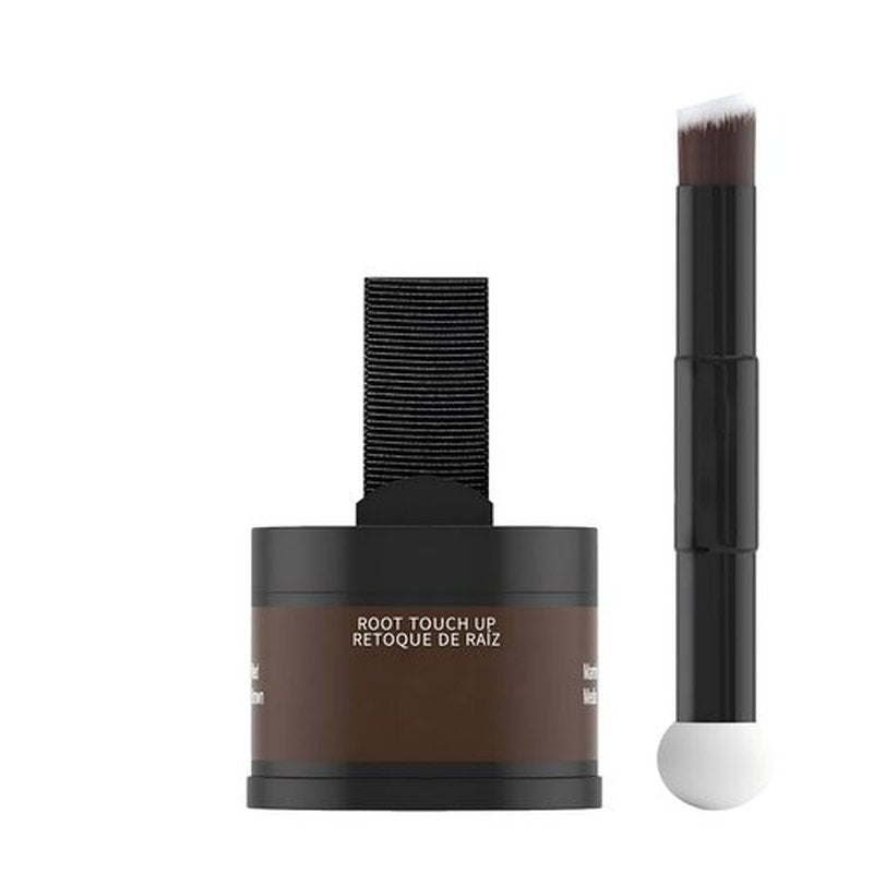 gowwim Root Touch up Powder, Instantly Gray Hair Cover up Hairline Powder for Women & Men Sweatproof Root Cover Up Long-Lasting for Thinning & Loss Hair, Medium Brown