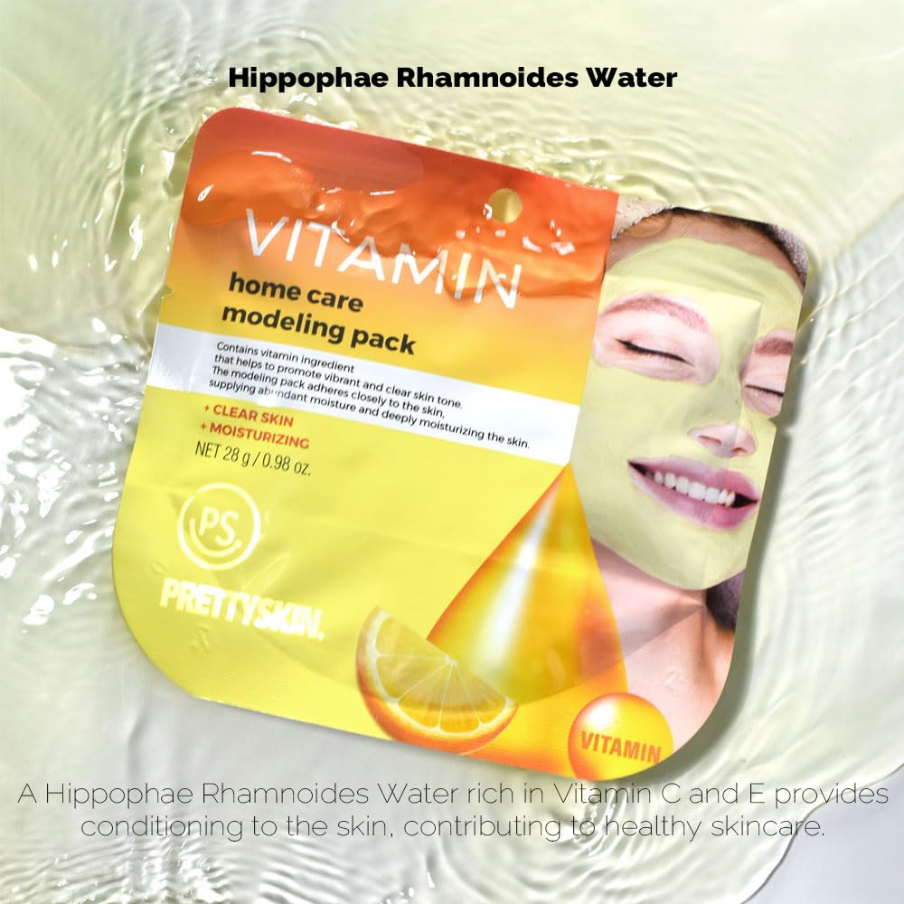 PRETTYSKIN Korean Modeling Mask Pack with Spatula (Pack of 2) (Vitamin)