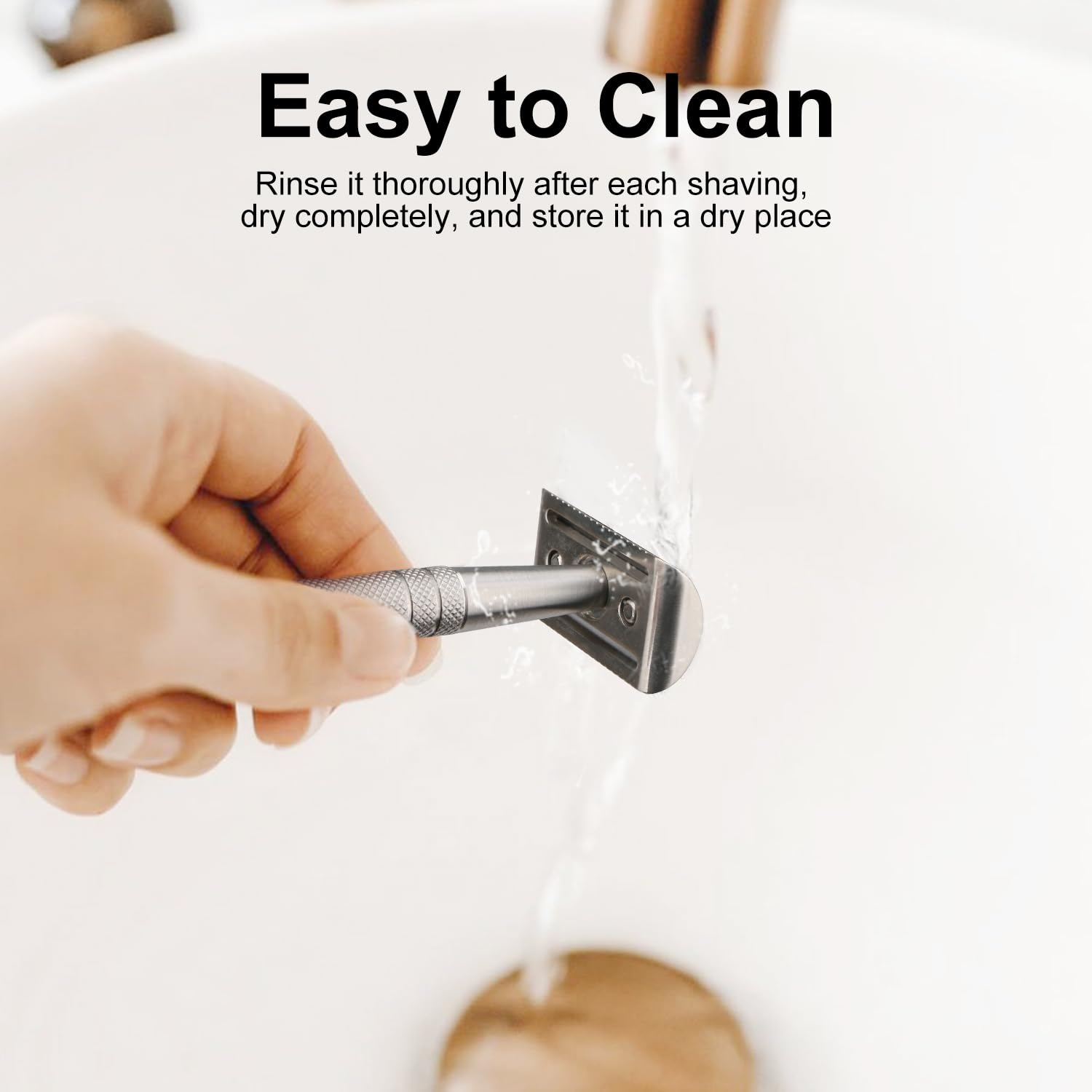 Double Edge Safety Razors for Men, Stainless Steel Single Blade Razor