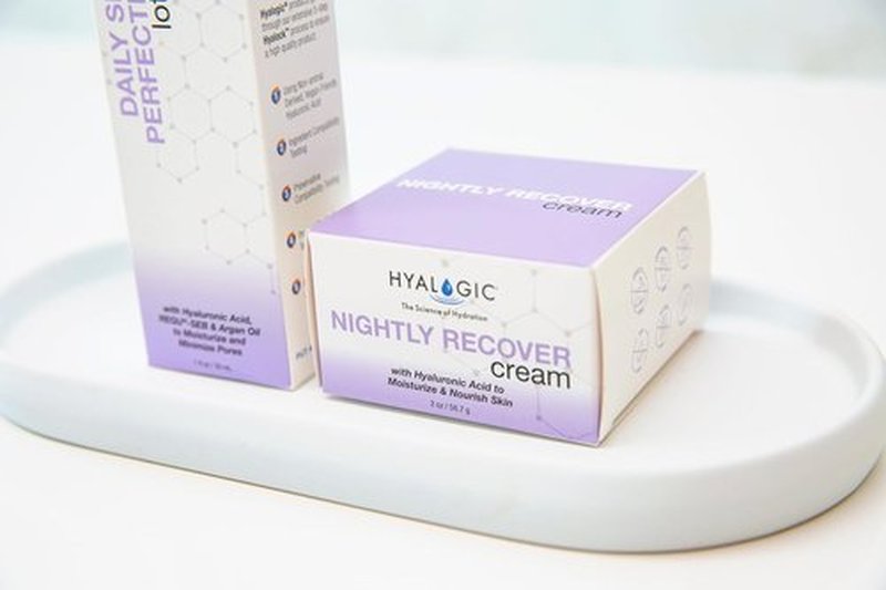 Hyalogic Nightly Recover Facial Night Cream - Hydrating Moisturizer with Hyaluronic Acid | 2 oz