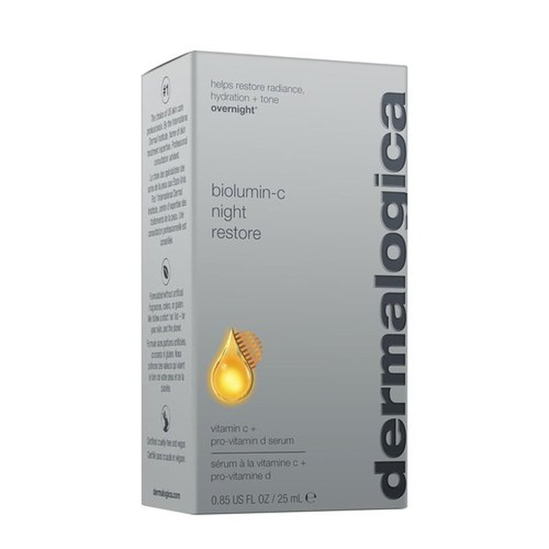 Dermalogica BioLumin-C Night Restore Serum - Overnight Hydration & Barrier Repair, 0.85 fl oz