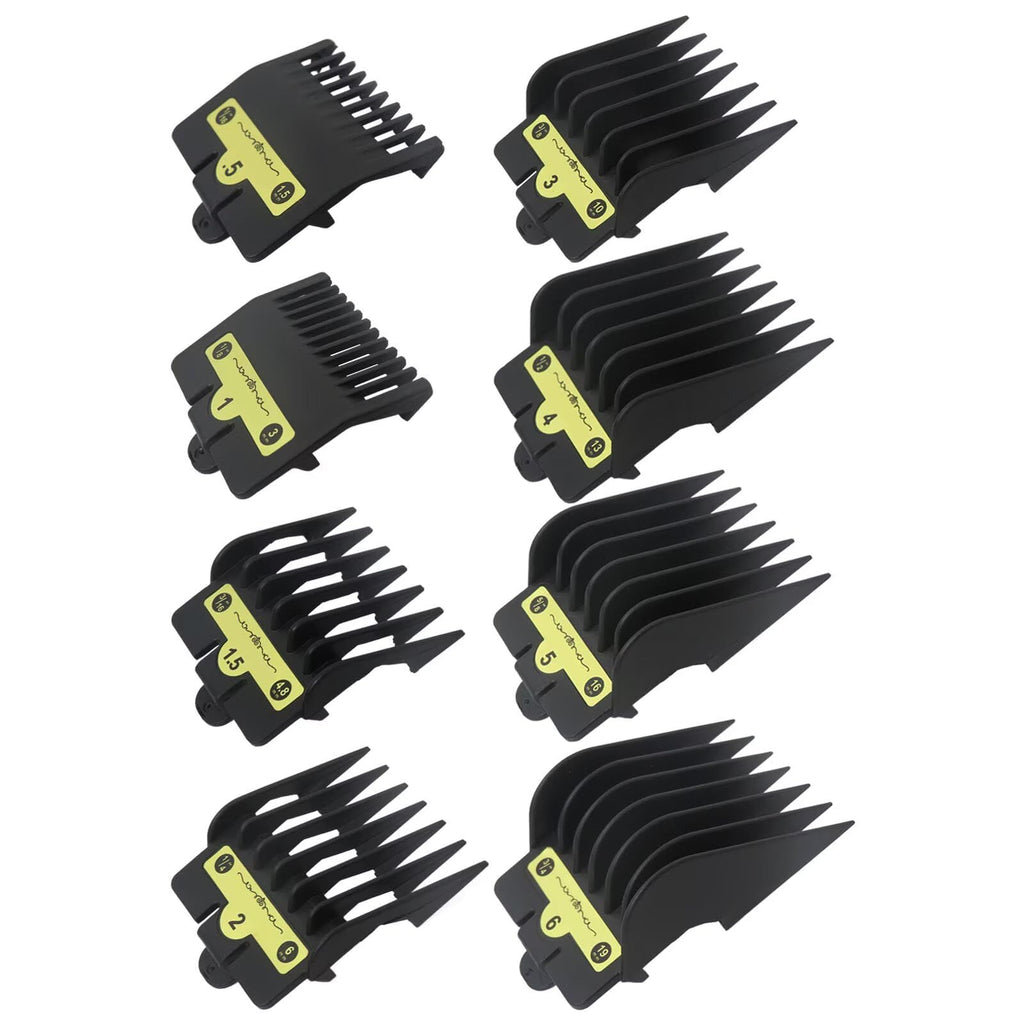 Zafina-UP 8pcs Clipper Guards for BaBylissPRO Barberology FX870, FX880, FX825, and FX673 Clippers, Trimmer Replacement Guards 8 Length (1/16, 1/8, 3/16, 1/4, 3/8, 1/2, 5/8, 3/4inch)