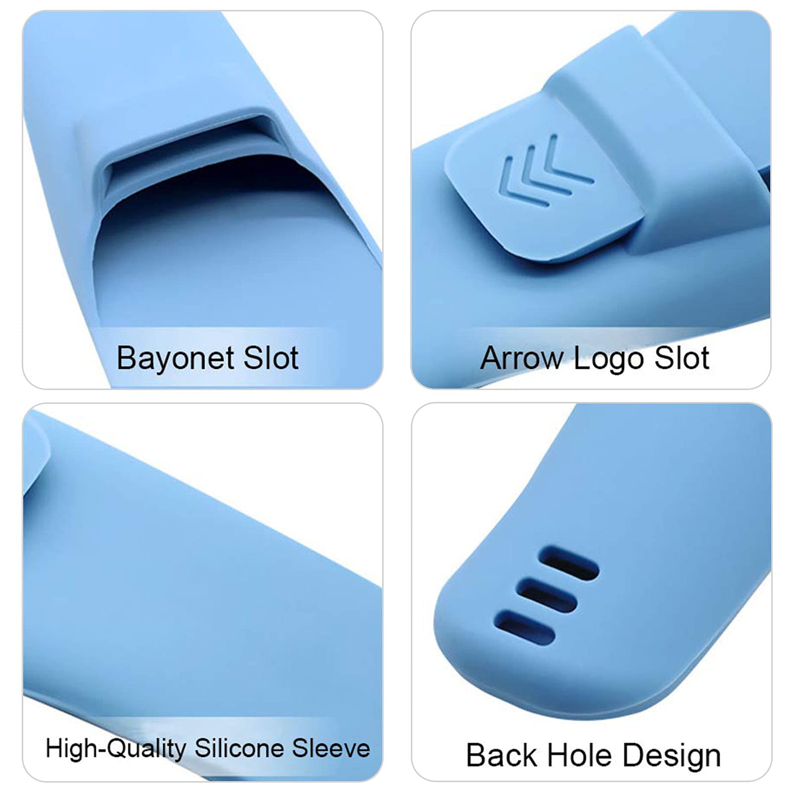 LinMei 2 Pack Silicone Razor Travel Case, Blue+Black, Compatible with Gillette, Parker, Merkur Razor