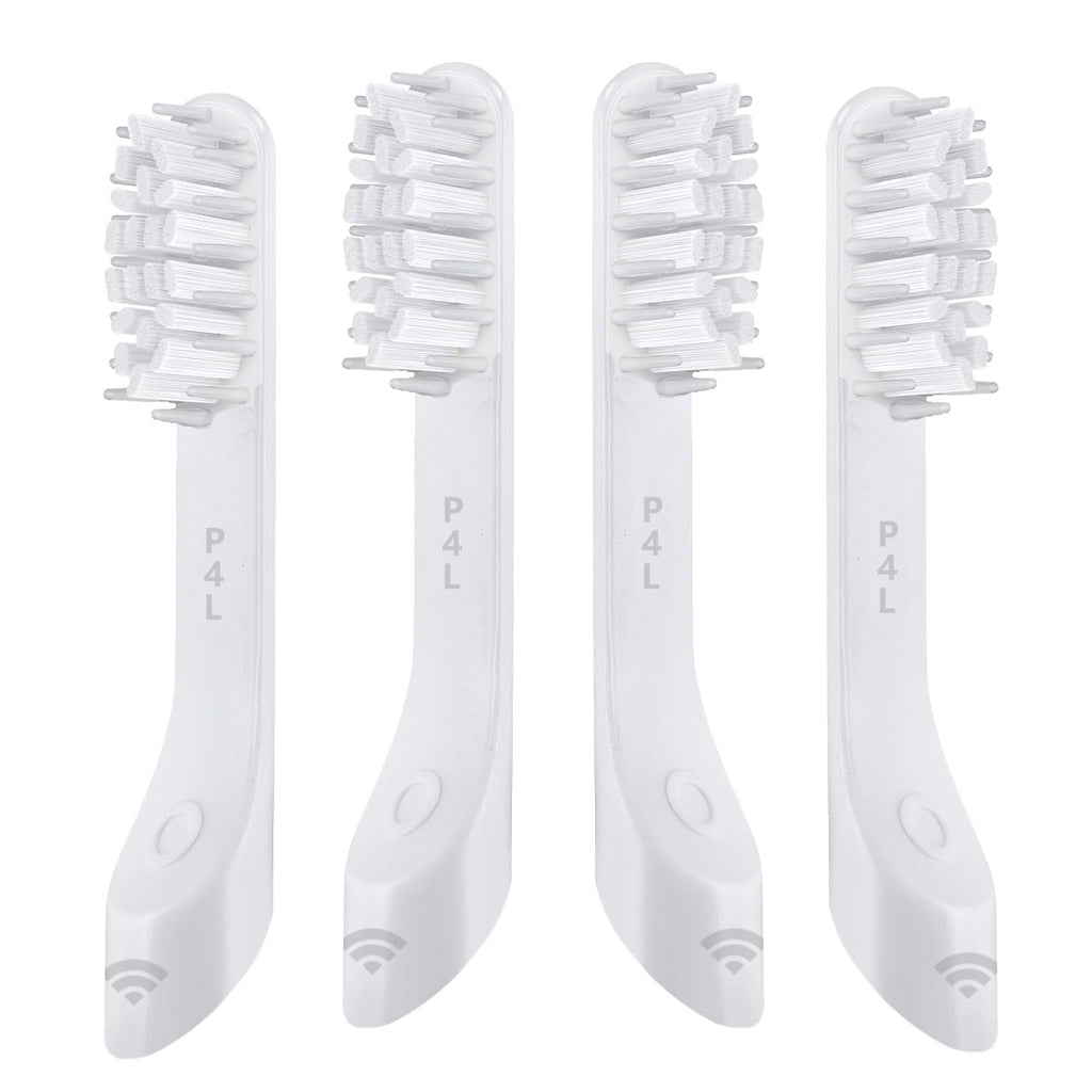 4-Pack White Toothbursh Replacement Head Compatible with Quip Styled Electric Brush Refill Brush Head Soft