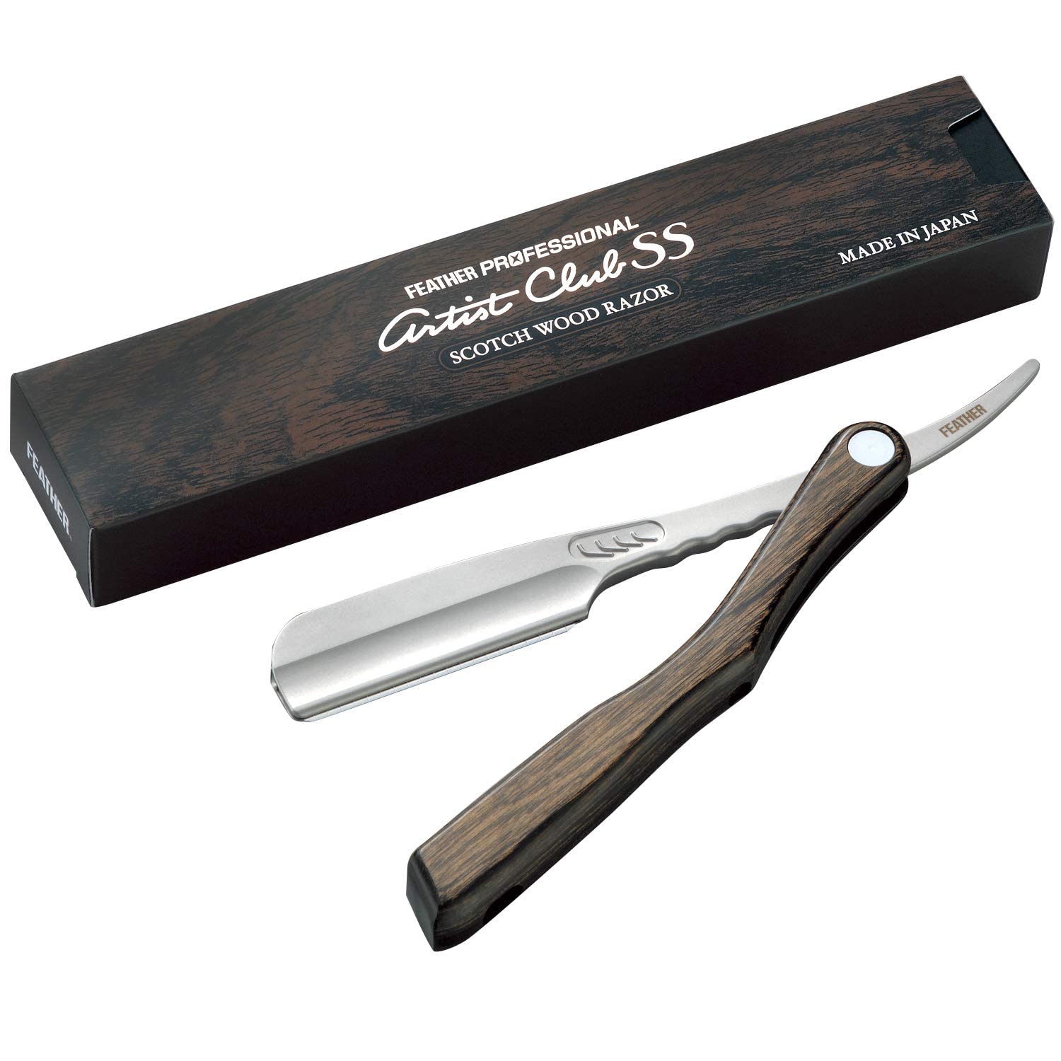 Feather Artist Club SS Wood Folding Straight Razor