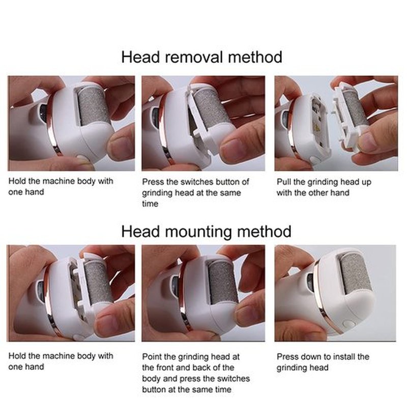 Callus File Jinding Electric Pedicure Tool Callus Remover Foot File Digital Display Pedicure Tool