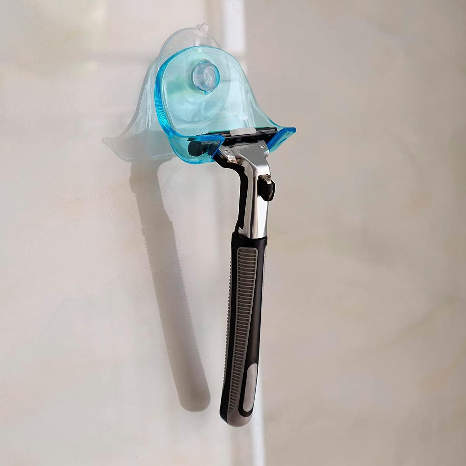 2 Pack Suction Cup Razor Holder for Shower Wall Accessories – No-Drill Shower Razor Holder Suction Caddies – Waterproof & Reusable Bathroom Shaver Storage Cup for Men & Women | Easy to Install
