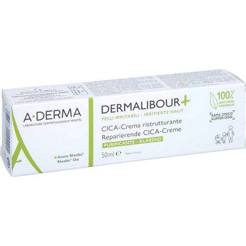 A-DERMA DERMALIBOUR+ REPAIRING CICA-CREAM 50ml