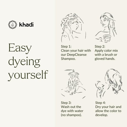 khadi MAHOGANY Natural Hair Color - Hair Color for a velvety, earthy red to intense dark red-brown - 100% herbal & natural - 3.5 oz