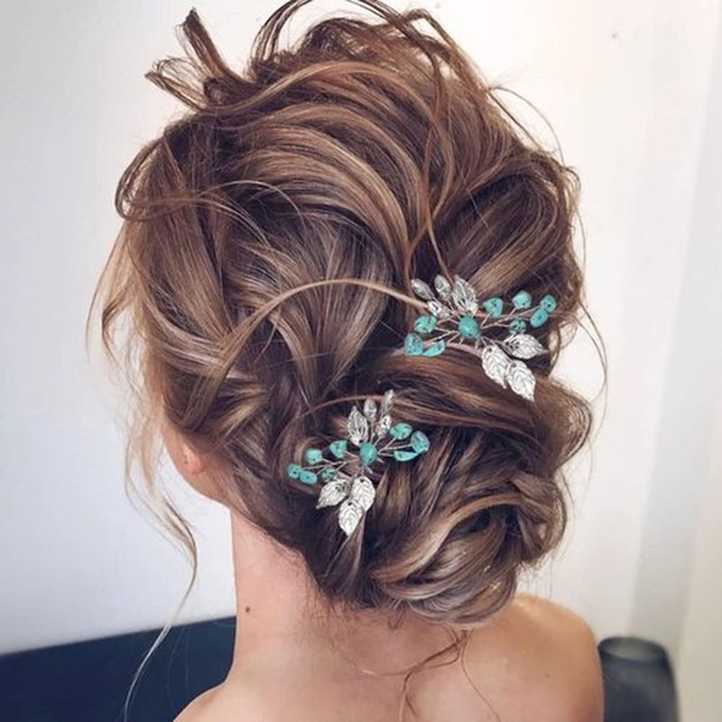 Earent Turquoise Hair Accessories Bridal Hair Pins for Women