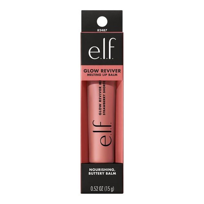 e.l.f. Glow Reviver Melting Lip Balm, Hydrating Tinted Lip Balm For A Glossy Finish & Soft, Supple Lips, Vegan & Cruelty-Free, Strawberry Shortcake