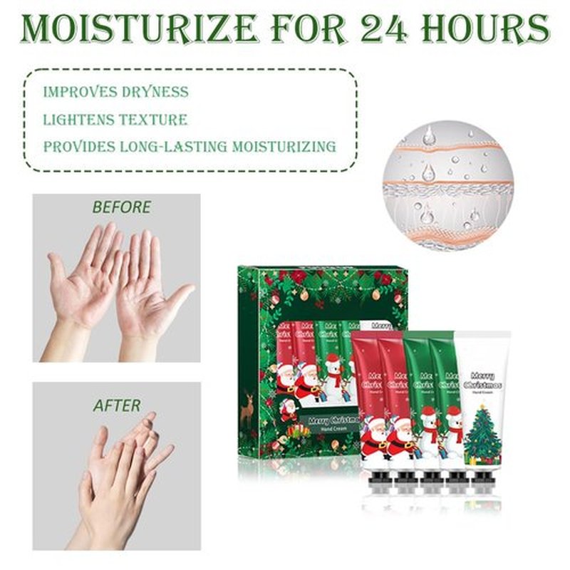 Aaiffey Hand Cream Gifts Set For Women Teens Christmas Gifts, Hydrating Lip Balm Stocking Stuffers Moisturizing Mini Hand Lotion And Lips Care Cream Set (8 PCS)